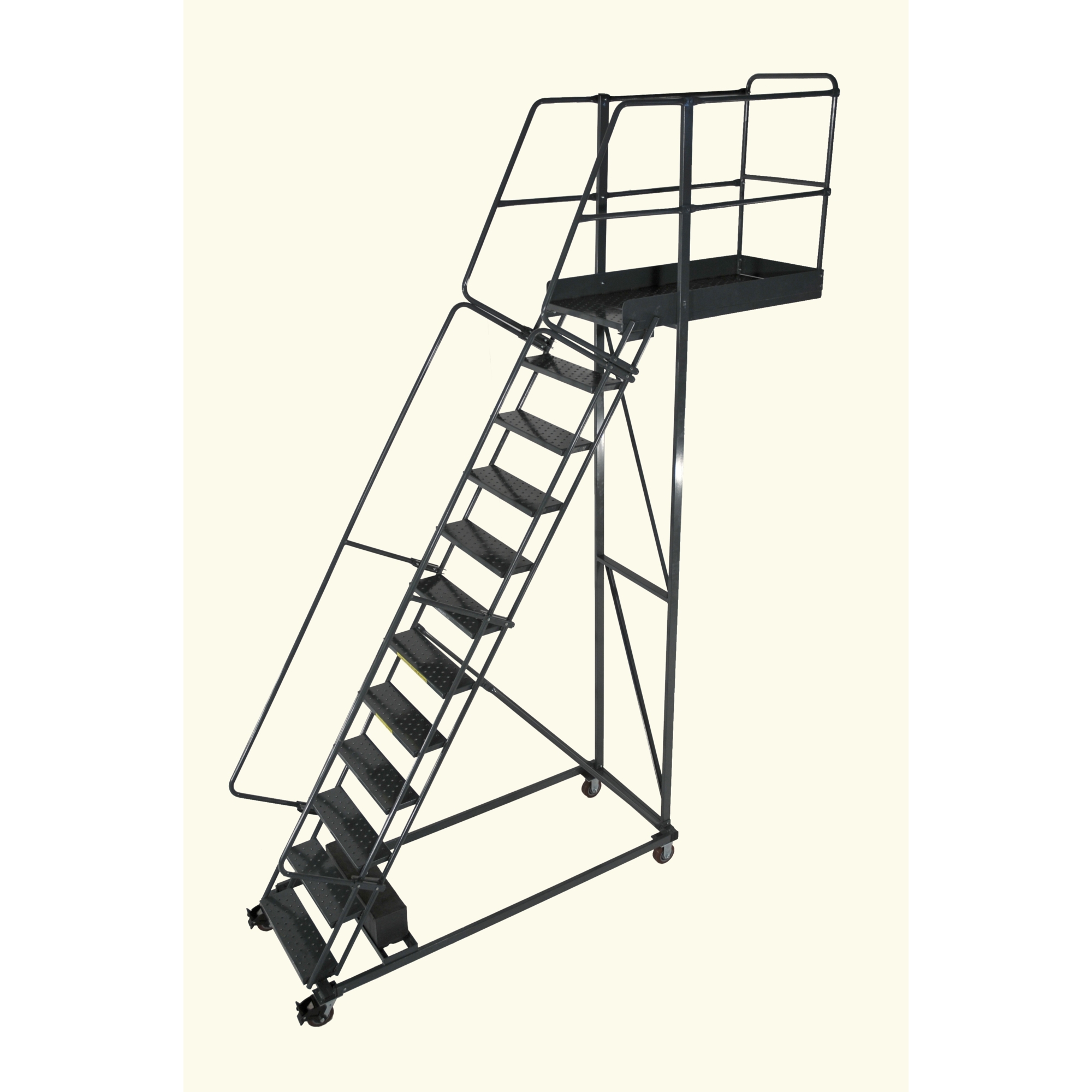 Ballymore, Rolling Ladder, Overall Height 160 in, Steps 12, Material Steel, Model# CL-12-35